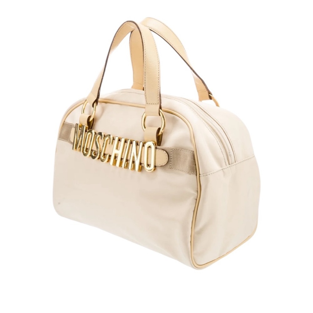 MOSCHINO Cream and Gold Nylon Shoulder Bag - Picture 2 of 4